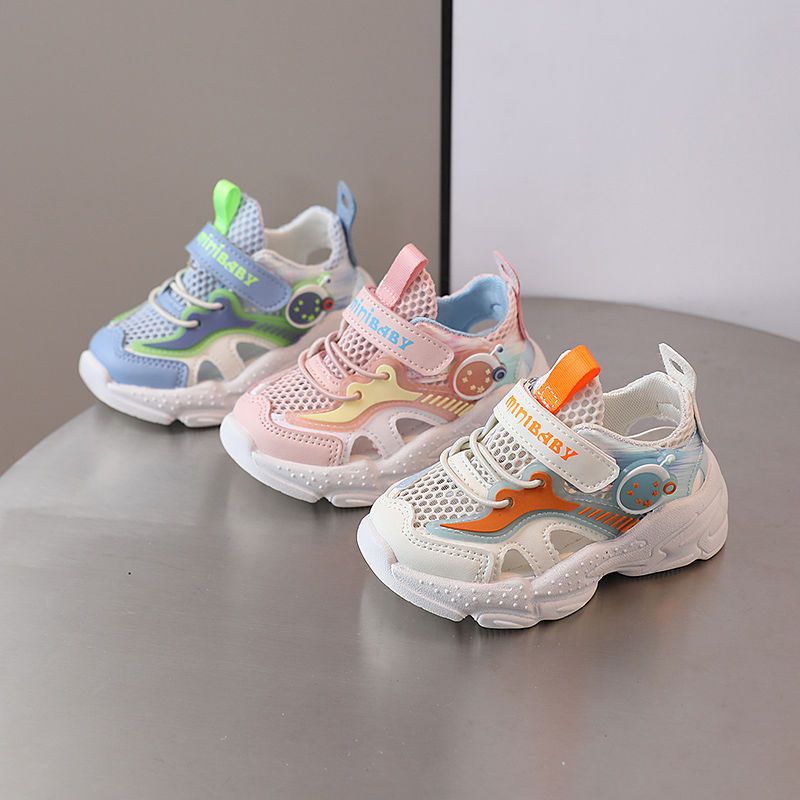 Baby shoes female 1-6 years old 3 boys half sandals soft bottom baby toddler shoes breathable children's sports shoes beach shoes