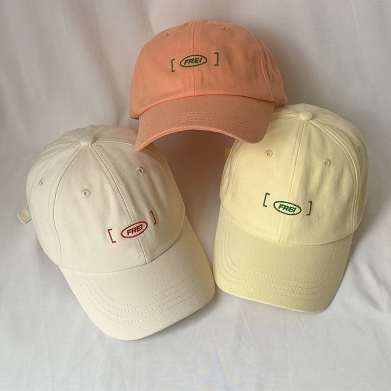 Vitality candy-colored hat women's summer simple letter embroidery peaked cap baseball cap spring and autumn Korean version of the tide street men
