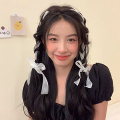 Summer simple temperament sweet concave shape eye-catching ribbon clip girl heart braided hair ribbon headwear new style