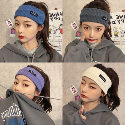 Four seasons can be worn ~ sports headband Korean ins wide-sided face wash hairband net celebrity 2022 new headwear headgear female
