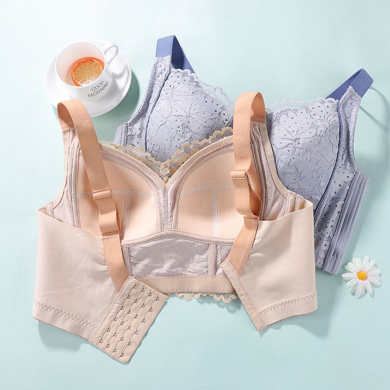 Fen Tuoteng underwear women gather to prevent sagging and receive auxiliary breasts to adjust latex bras with large breasts and small beauty and thin models