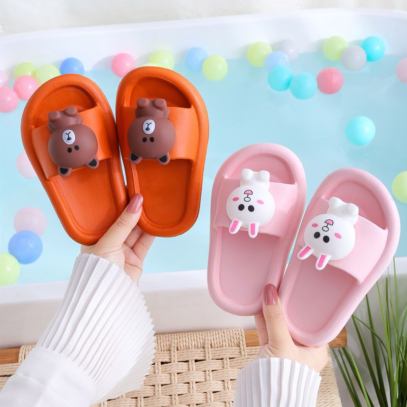 [Buy One Get One Free] Children's slippers summer boys and girls soft bottom three-dimensional cartoon cute non-slip baby sandals and slippers