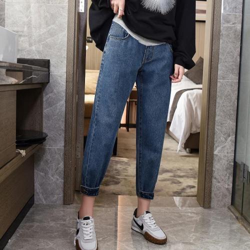 Maternity pants straight jeans women's spring and autumn outer wear autumn and winter 2022 new nine-point small harem pants