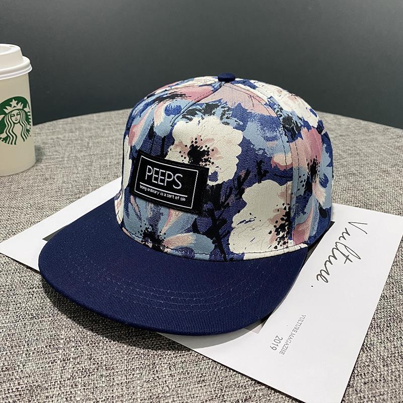 Hip-hop hat men's flat brim hat Korean version of the tide hat spring and autumn tide people big brim all-match baseball cap women's summer sports flat brim hat