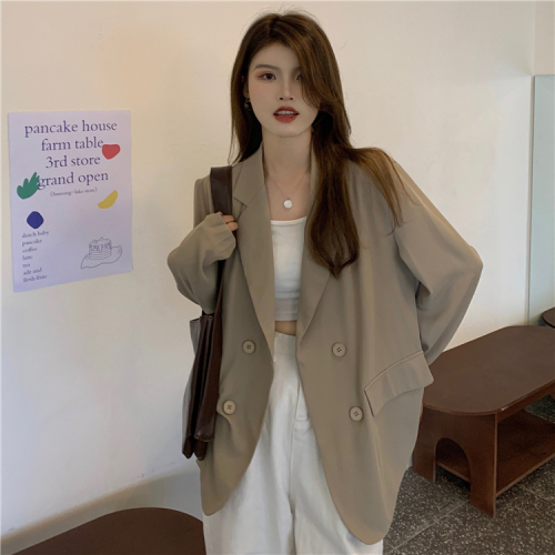 Real price real price new Korean version loose two button long-sleeved suit jacket women