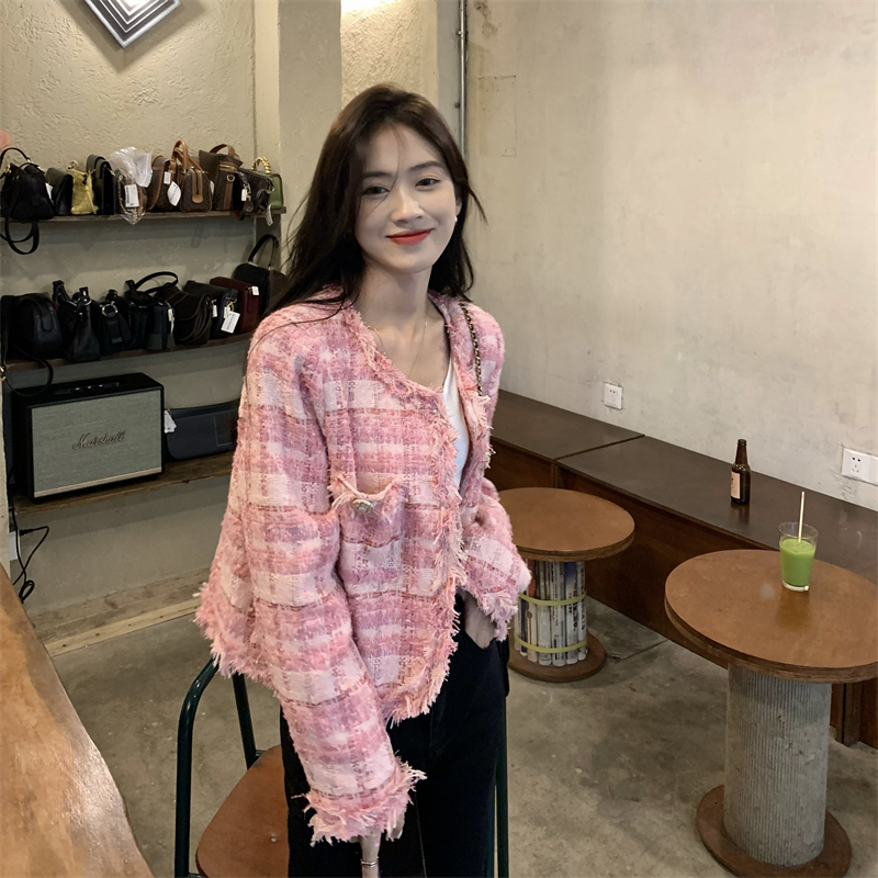 Real shooting real price Autumn Korean version ins temperament all-match heavy industry light familiar style Xiaoxiang coat