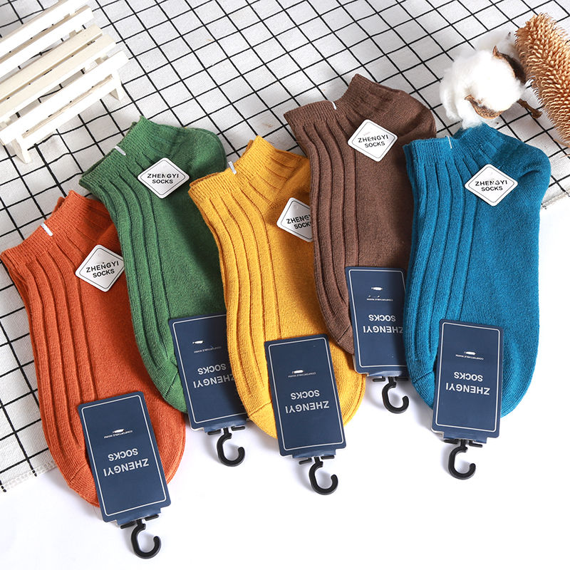 Socks men's socks cotton socks deodorant sweat-absorbing men's short tube autumn and winter breathable autumn regular low-top sports boat socks tide