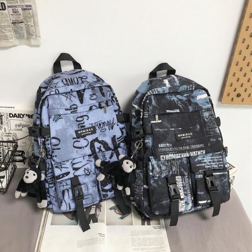Schoolbag male college student large-capacity high school junior high school student tide brand Harajuku style trend backpack backpack female ins cool