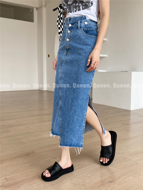 Original price 84.90! 【QUEEN1】Irregular slim fit skirt 326# OZQ