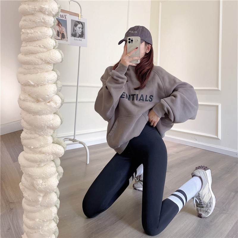 Real shot does not reduce the price of shark skin letters high waist leggings outer wear tight skinny pants female Barbie pants