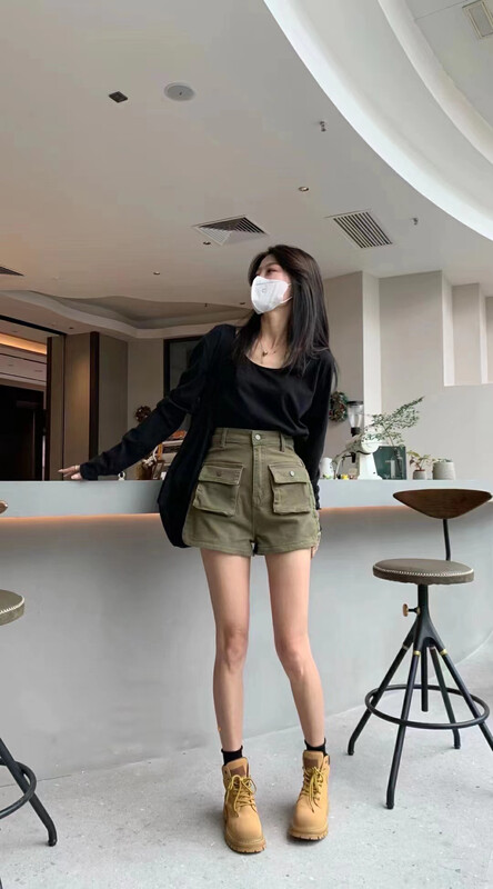 New in early autumn! [DIDO] Fashionable denim shorts with long legs 7251# LSW