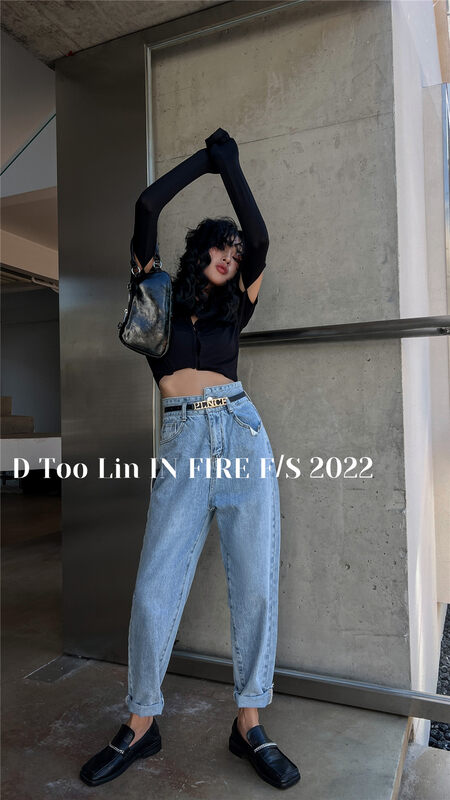 New in early autumn!【DTOO.LIN】Simple and casual all-match jeans (with belt) N2397# OZQ