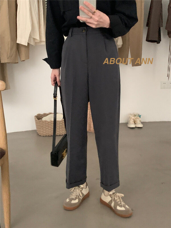 New in early autumn!【ABOUT ANN】Neat commuter all-match trousers 2092# ZJY