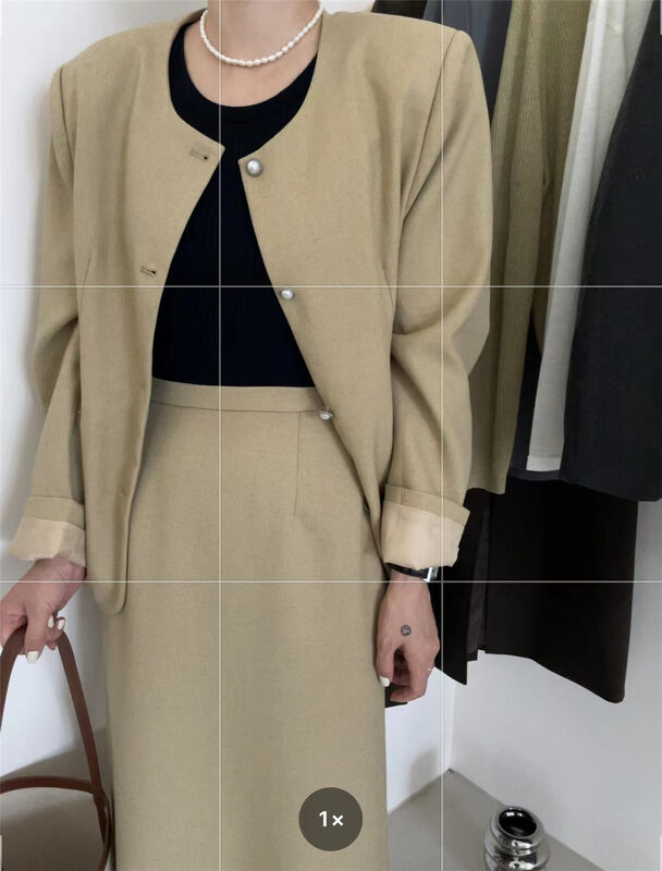 New in autumn! [IN MODE] Textured and versatile Western-style fashionable short coat 6972# CLS