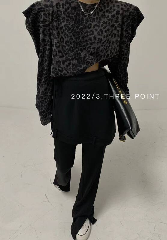 New in early autumn! [3.THREE POINT] Solid color all-match Korean culottes (with detachable girdle) 6068# ZXL
