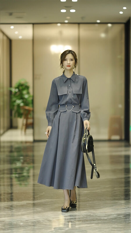 Autumn is new! [Aite. Samari] Casual Simple Fashion Skirt (Accessories Not Removable) 6503# JJ