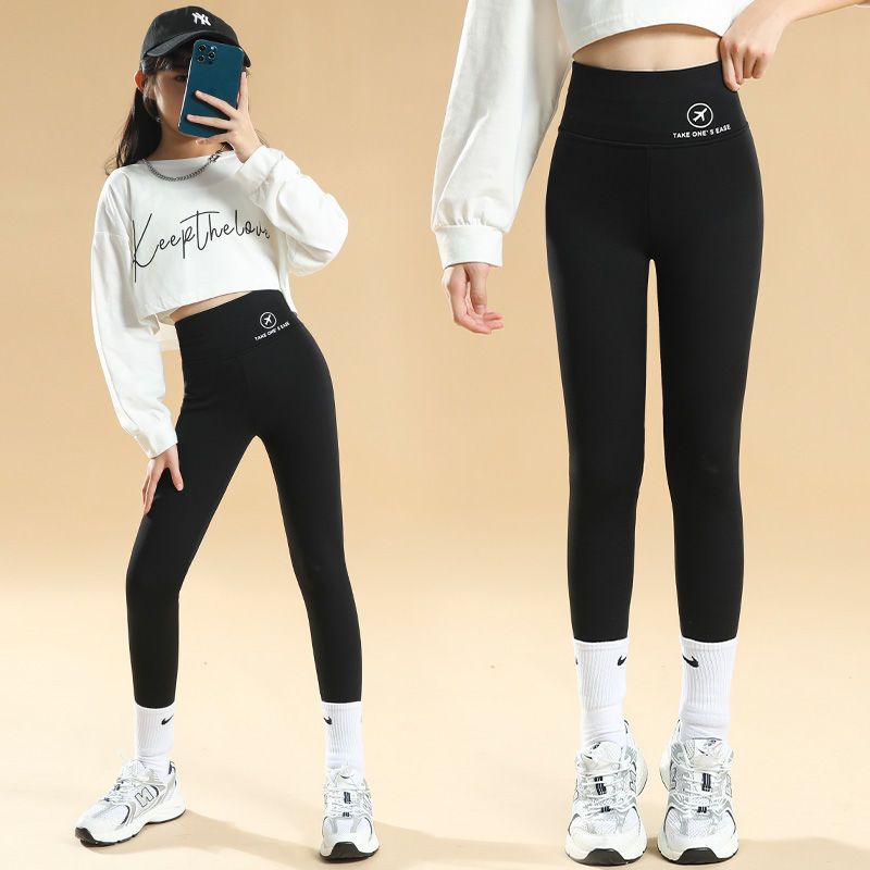 Girls' shark pants summer thin section children's leggings net red the same big children's spring and autumn stovepipe high elastic pants women