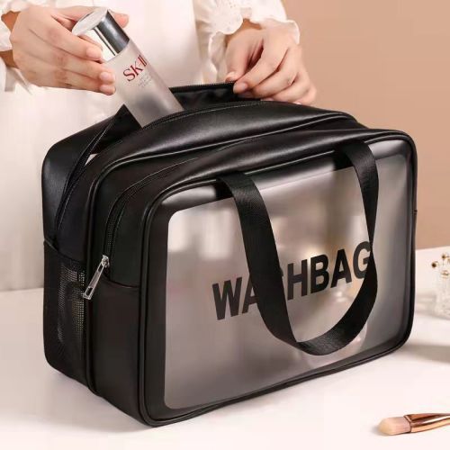 Cosmetic bag wet and dry dual-use compartment waterproof large-capacity cosmetic storage bag portable travel outing suitcase