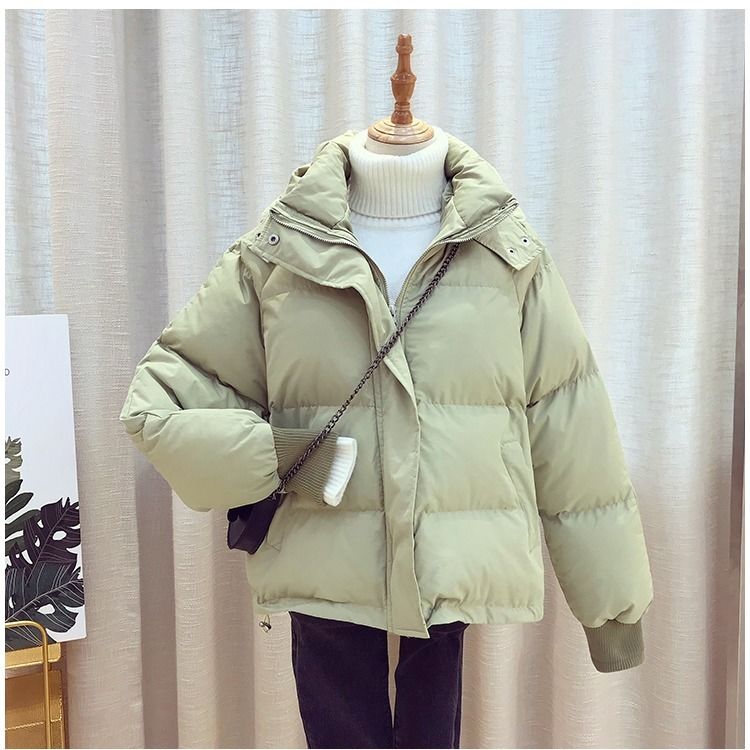 2022 winter new Korean version of the cotton-padded jacket women's short student thickened loose BF cotton-padded jacket women's bread jacket padded jacket
