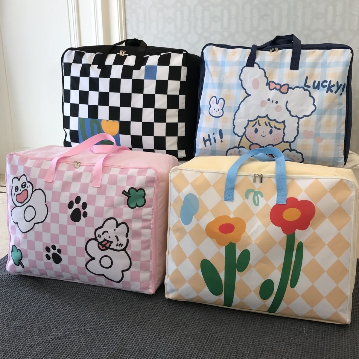 Storage bag clothing multi-functional Oxford cloth moisture-proof extra-large packaging bag luggage bag quilt storage bag