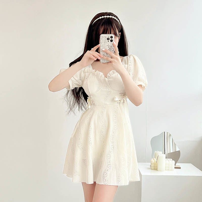 Fairy swimsuit female 2022 new slim student cover belly conservative temperament gentle one-piece skirt Korean ins style