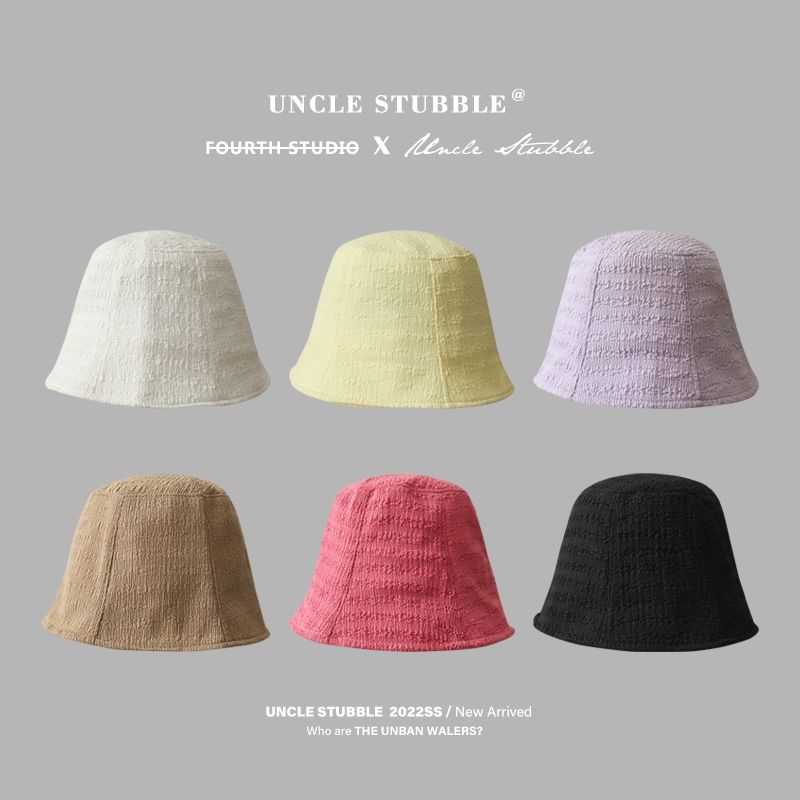 Korean style girl cute narrow brim basin hat girl summer solid color bucket hat table lamp hat thin section temperament fisherman hat