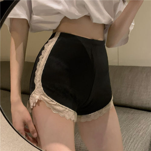 Lace safety pants women's anti-glare ice silk thin section breathable summer leggings women's insurance pants home shorts