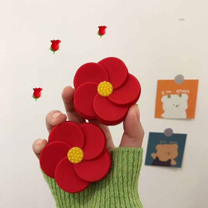 Send you a small red flower high-end beauty pupil box nursing box contact lens box with mirror