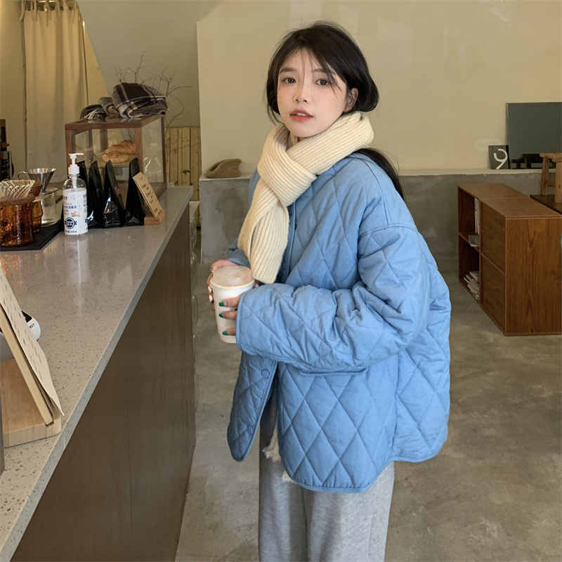 Real shooting real price loose and wild INS Lingge cotton coat thickened warm cotton coat