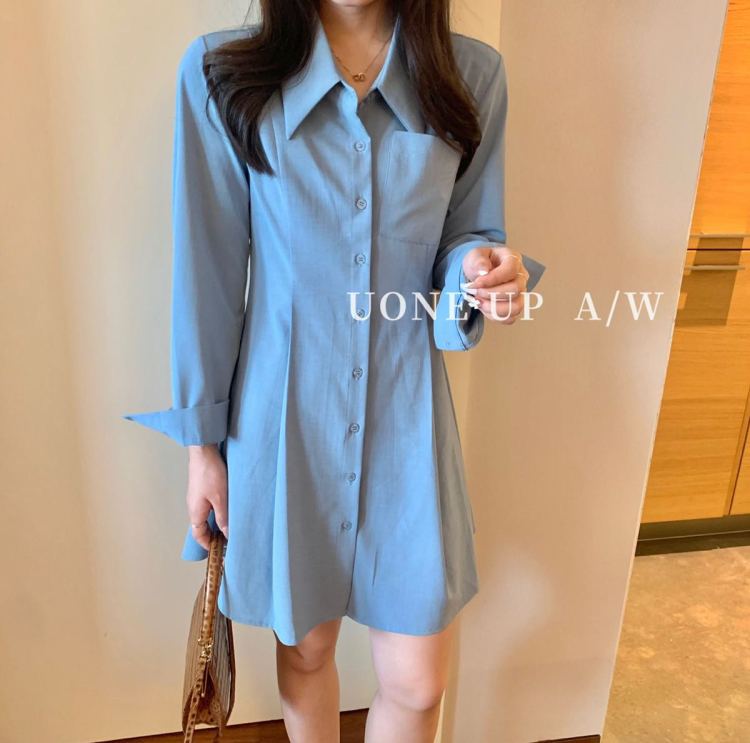New in early autumn! [UONE] slim and versatile dress (without shawl) 97763# LSL