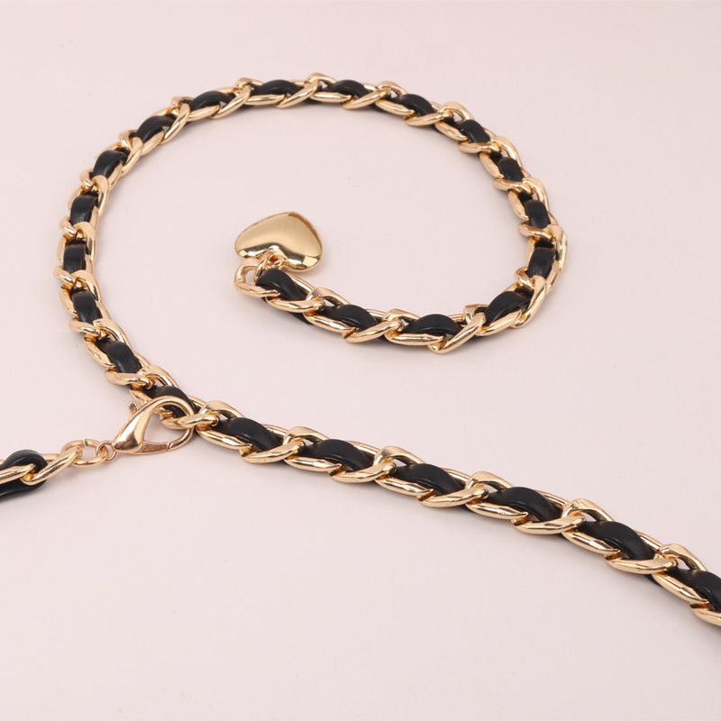 Waist chain women's summer with skirt trendy ins style decorative suit thin belt fashion chain weaving waist corset
