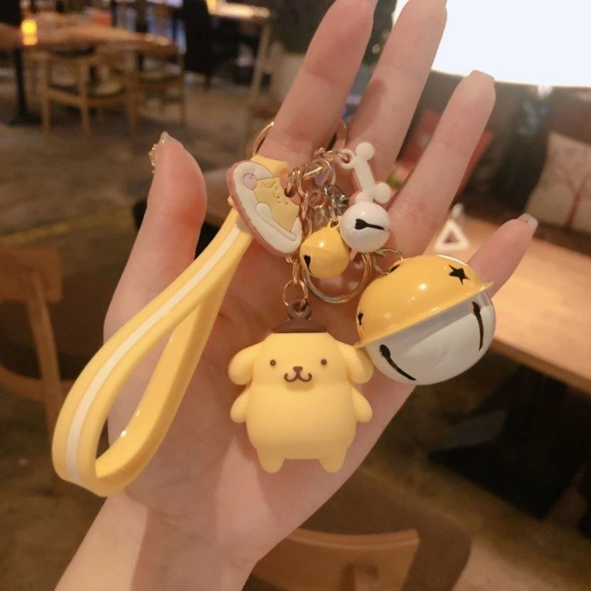 Cartoon pudding dog keychain keychain net red female cute creative gift personality doll car key pendant
