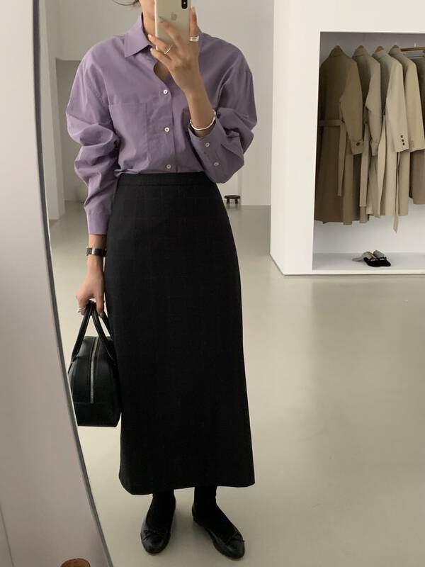 New in autumn! [WANNA] Korean loose and versatile shirt 89600# ZXL