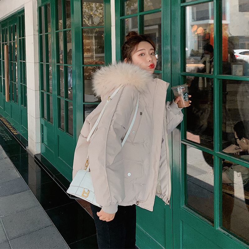 Padded women's winter clothing 2022 new Korean version of the loose thickening ins cotton clothing student down padded jacket winter coat