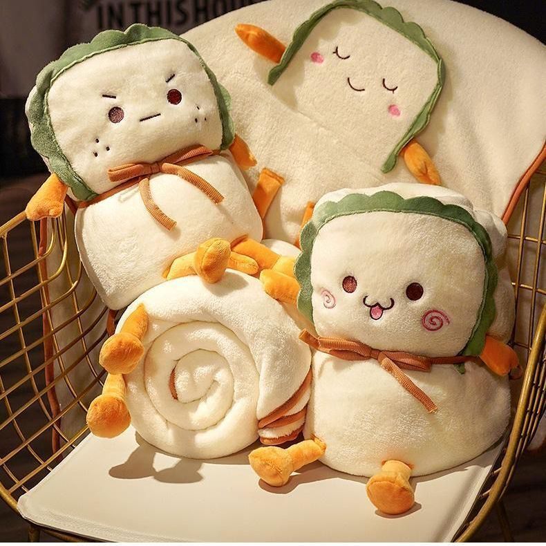 Pillow quilt dual-use coral velvet small blanket men and women's office nap air conditioning blanket car car children summer