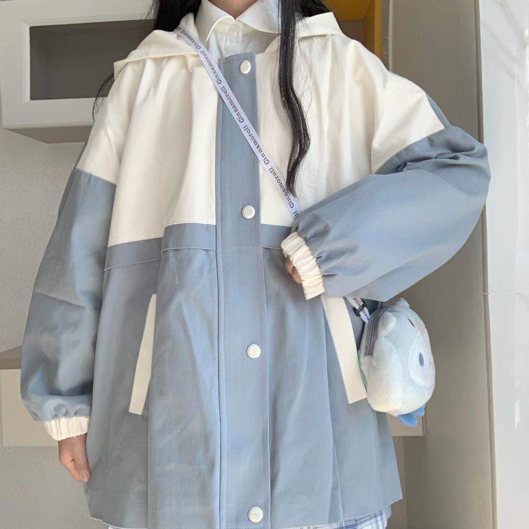 College style Korean version 2021 Spring and Autumn New Versatile Workwear for Female Students Loose casual ins Retro Hong Kong Style Coat