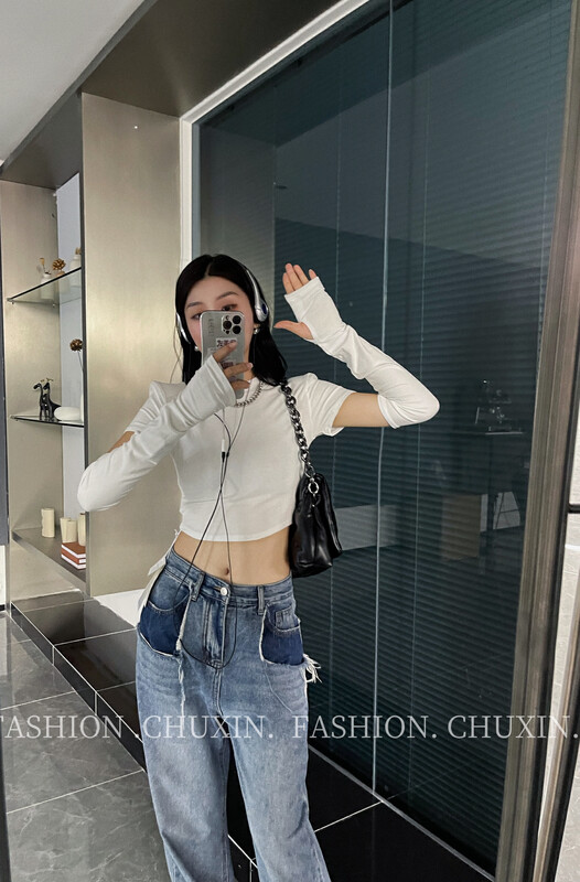 Autumn is new! [C.X original heart] Western-style slim short shirt (with detachable sleeves) -6580# WTT