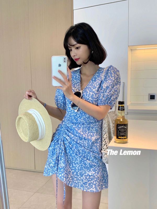 【Lemon Green Tea】Korean Temperament Little Feminine Dress 0283# HJY