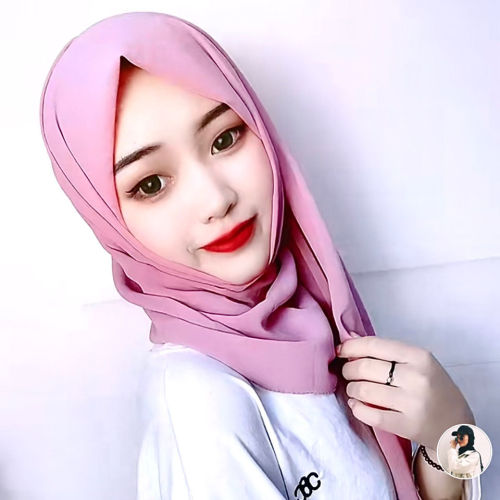 Muslim solid color chiffon long scarf summer leisure scarf convenient fashion gauze Hui hijab Malay long scarf
