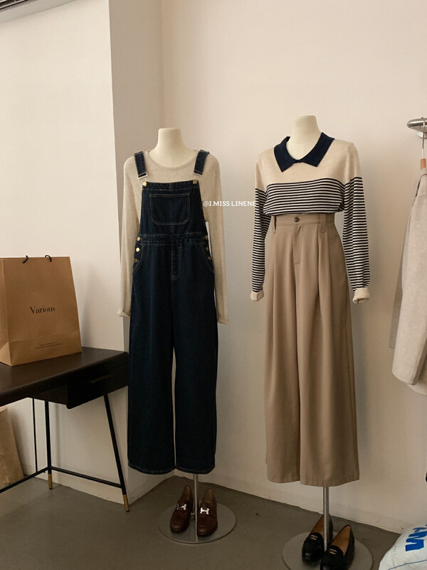[IMISS] Retro niche all-match thin denim overalls overalls QK7983