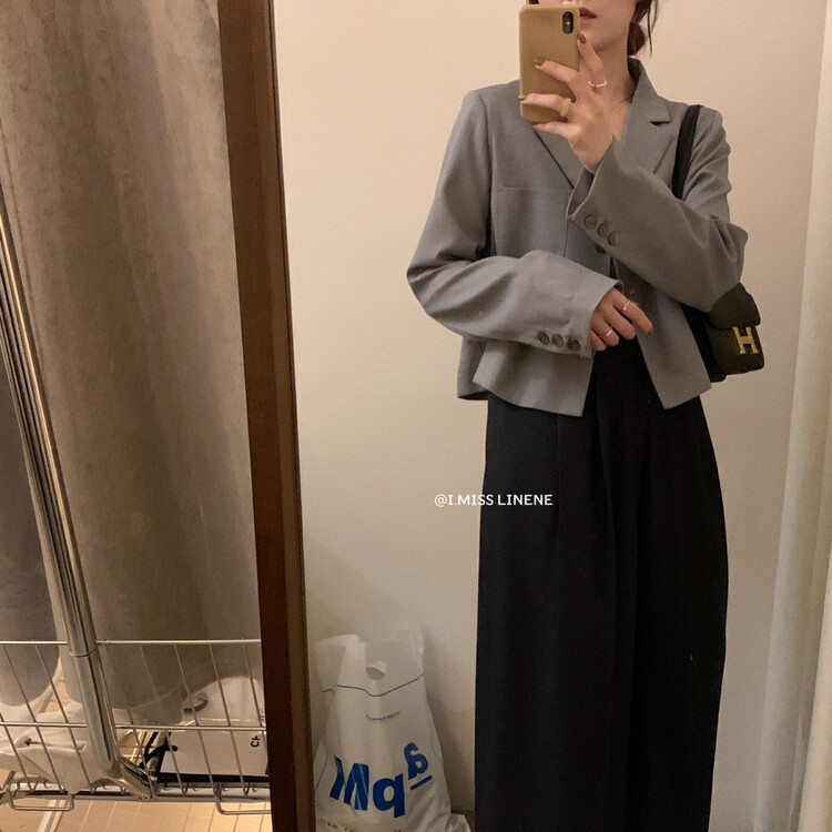 [IMISS] Korean style temperament short blazer suit QK8099