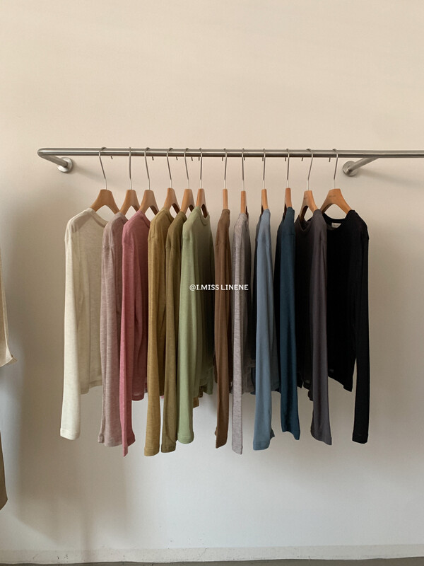 Original price 32.71! [IMISS] Multi-color Korean version round neck pullover bottoming t-shirt top long-sleeved T-shirt QK10138# FHX