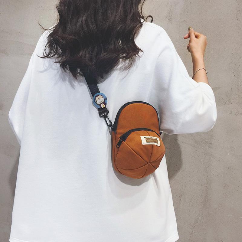 ins trendy niche personality hat couple messenger small bag female 2022 new mini mobile phone bag canvas shoulder bag