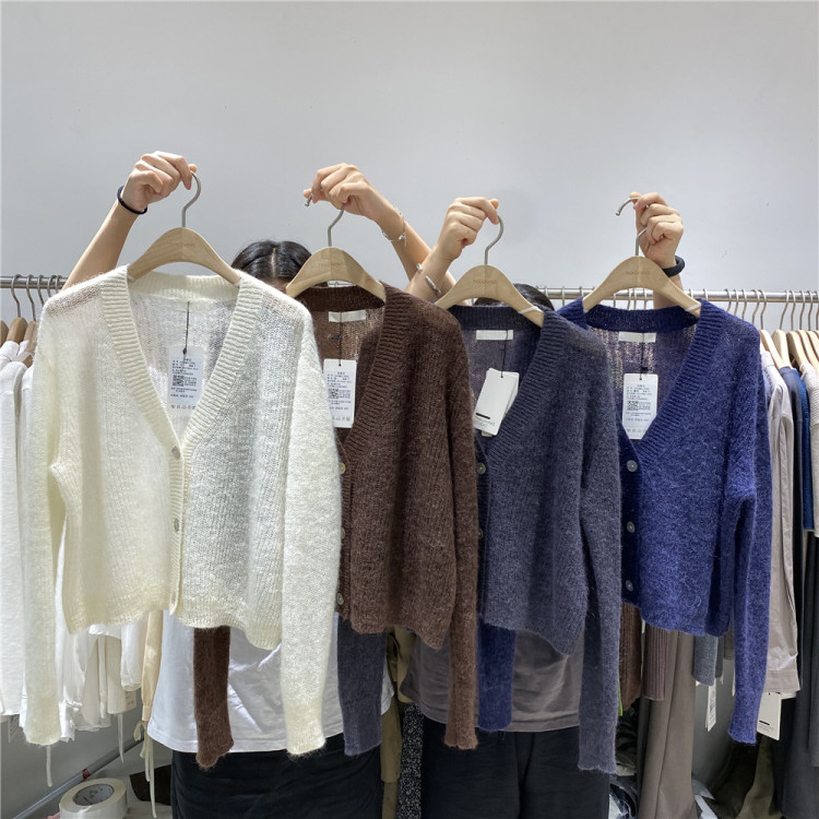 【T.G】Fashionable all-match V-neck ladylike knitted cardigan 12590# CSX