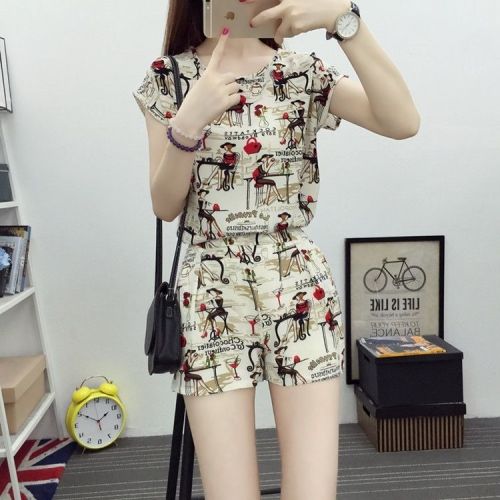 Western style suit women's summer fashion new style Korean Tao temperament Xiaoxiangfeng wide-leg shorts two-piece tide