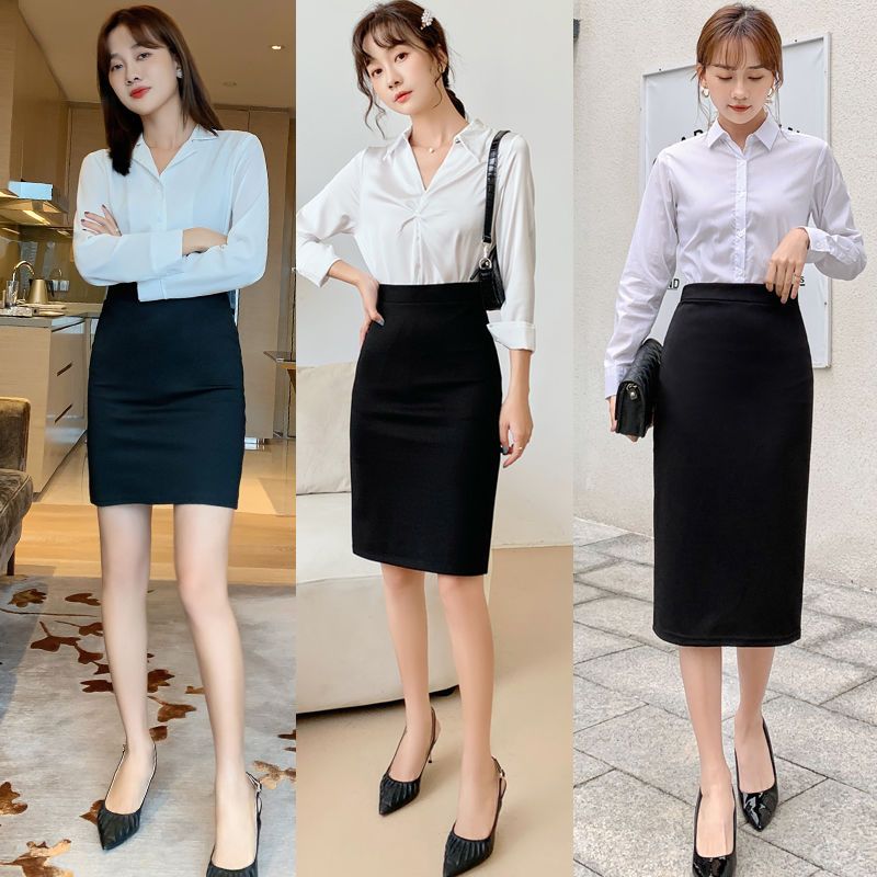 Large size professional skirts skirt women's split one-step skirt bag hip skirt knitted skirt work skirt western skirt fat mm spring summer autumn