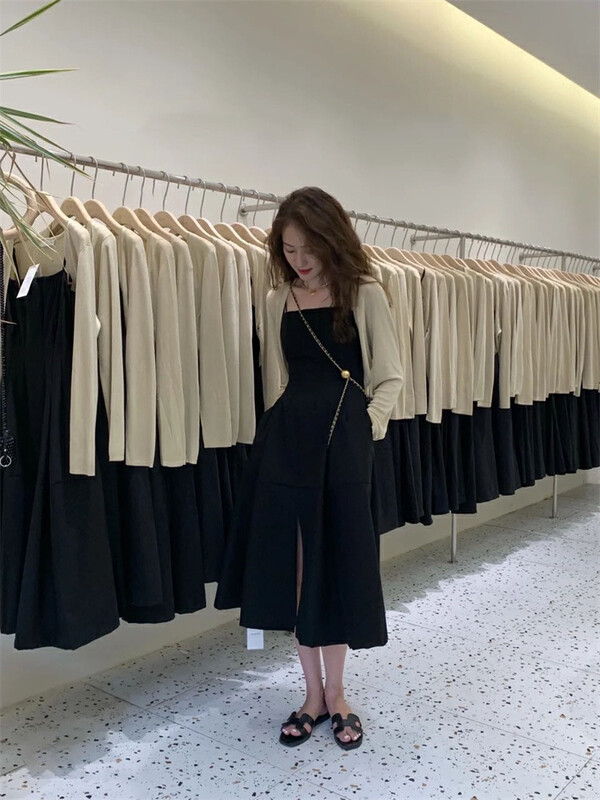 [Y.JIA Yijia] Simple short sun protection coat temperament all-match split suspender dress suit 9032