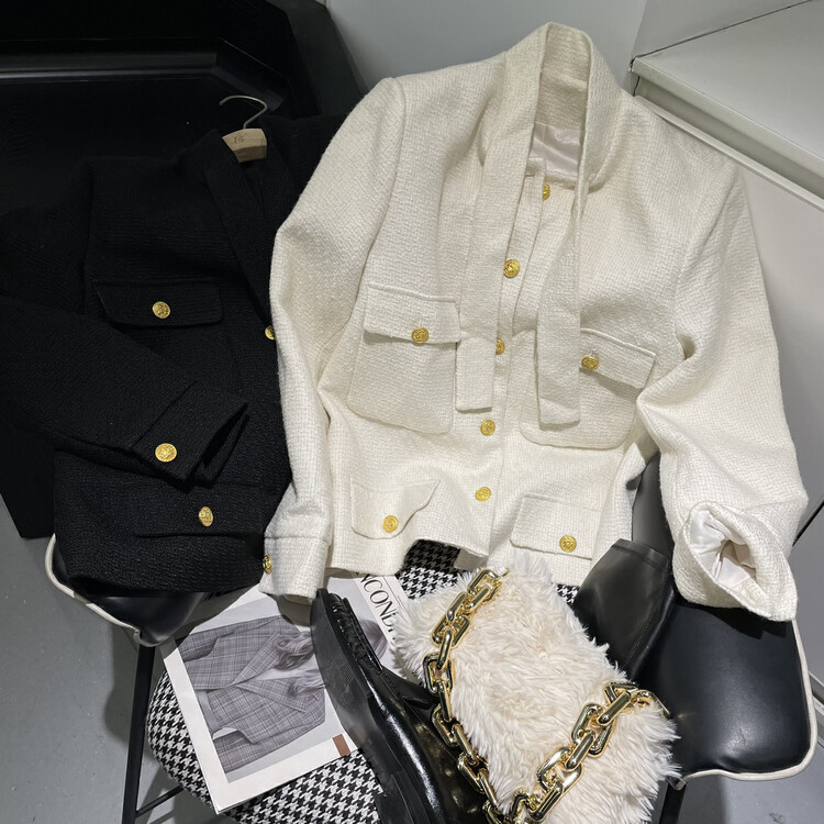 Original price 201.91! 【BOBO1972 】Xiaoxiang style fashion all-match short jacket (60% wool content) 217052# CJJ