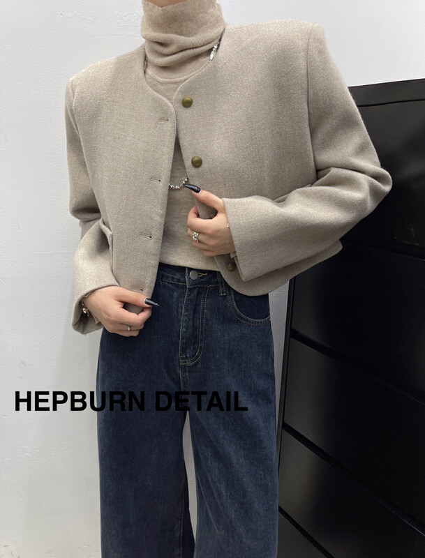 [HEPBURN Hepburn] Cotton Small Fragrant Short Jacket (Temperament and Thin) 5291# FHX