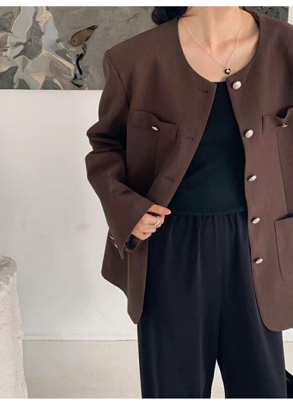 Original price 177.99! [THE MIND] Korean style round neck fashion commuter suit YS1-61098# JHY